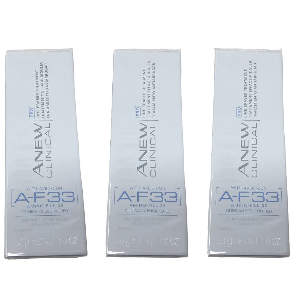 Set of 3 Avon ANEW Clinical PRO Line ERASER TREATMENT Amino Fill AF33 1.oz